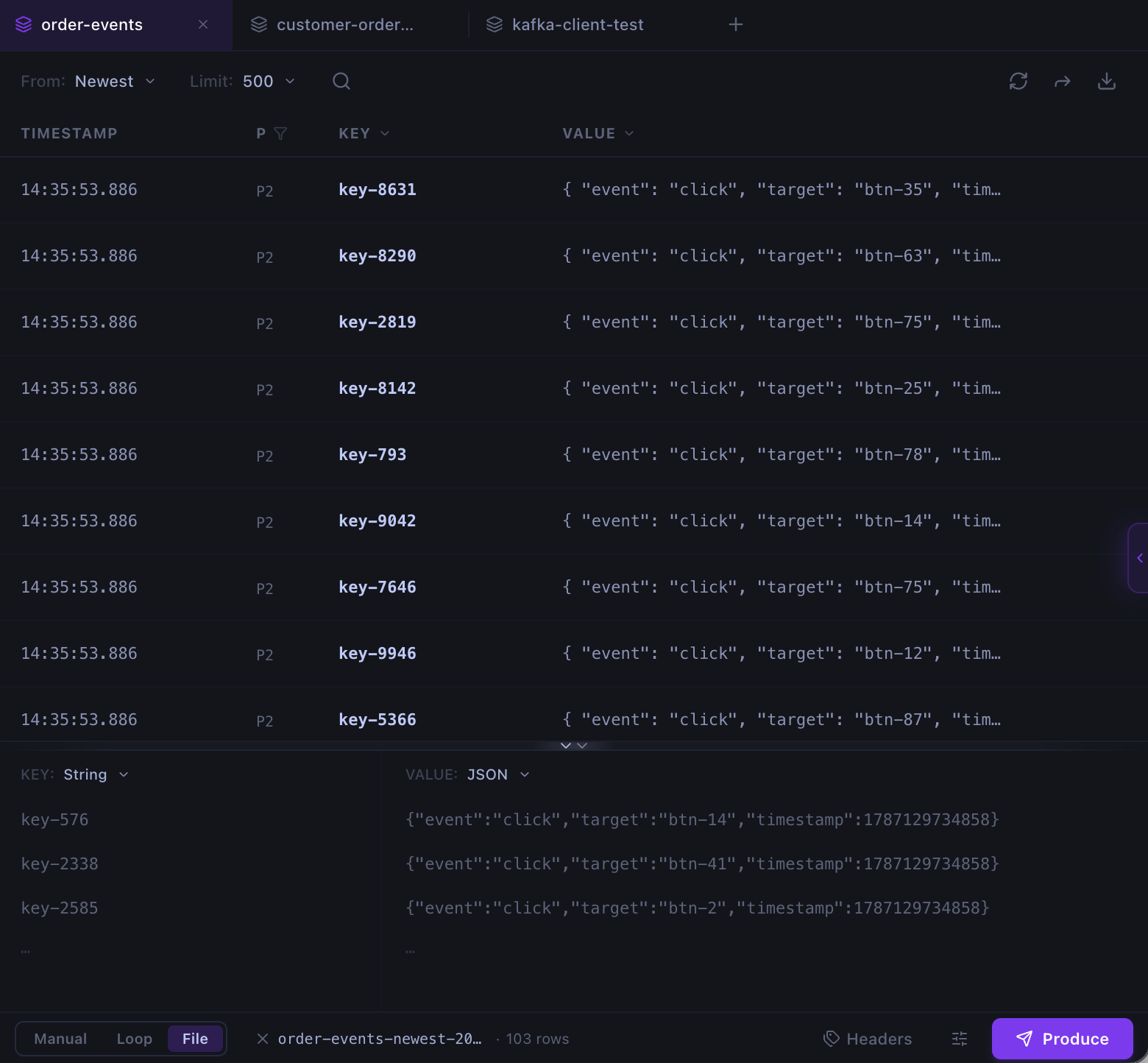Producing Kafka records from a file in Kafma